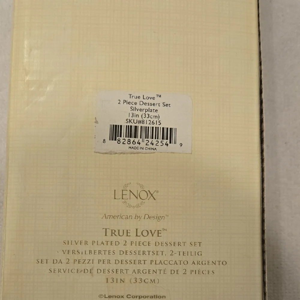 ​Lenox True Love Silver-Plated Cake Knife & Server Set - Read Description